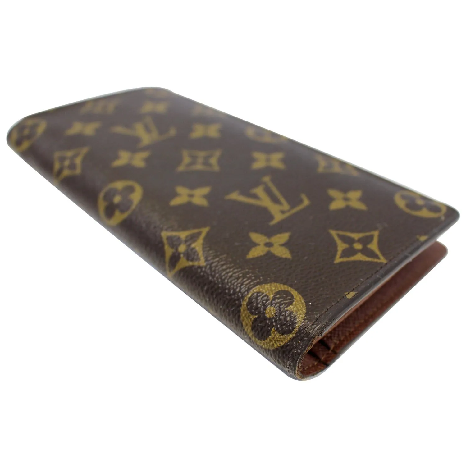 LOUIS VUITTON Brazza Monogram Canvas Wallet Brown