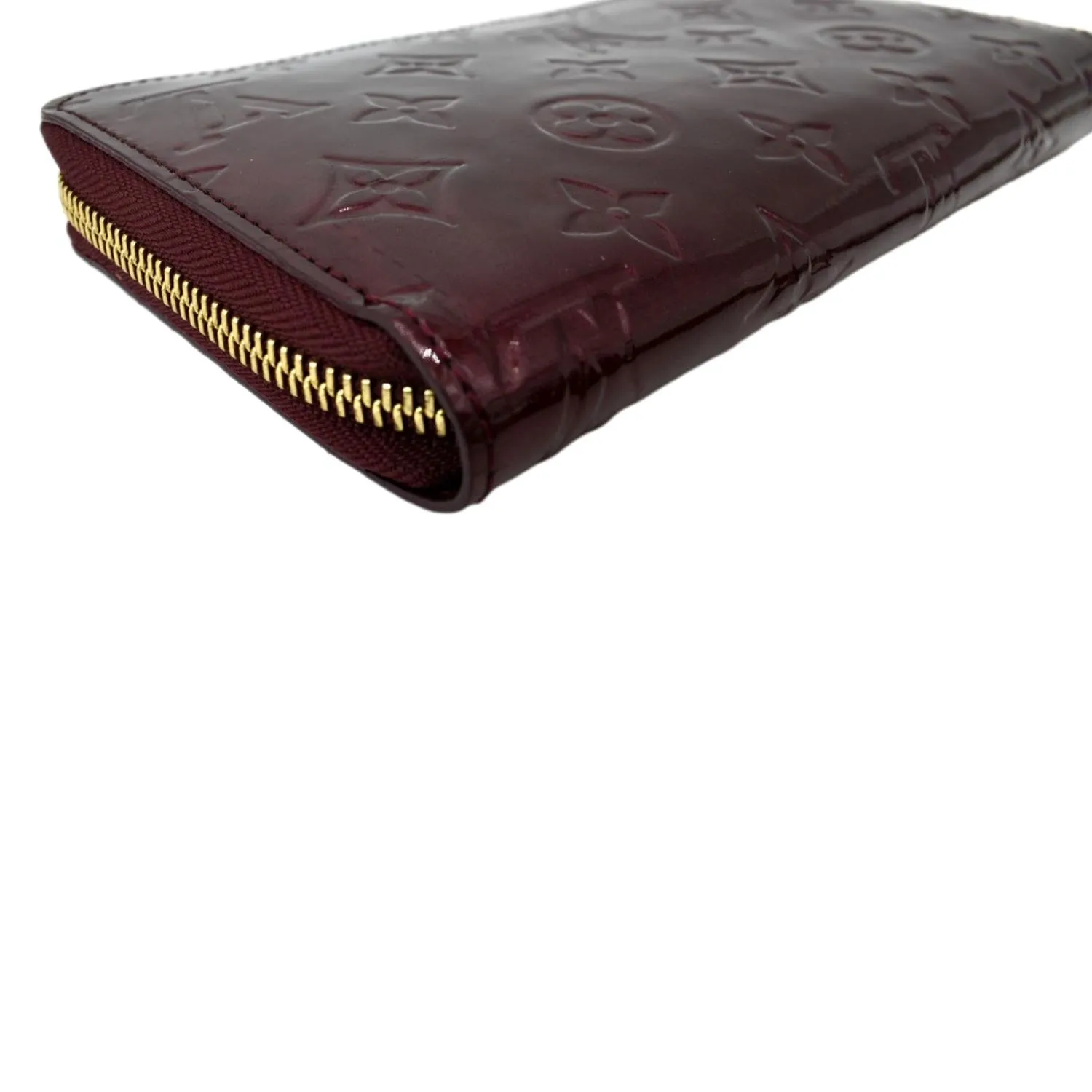 LOUIS VUITTON Monogram Vernis Zippy Wallet Amarante