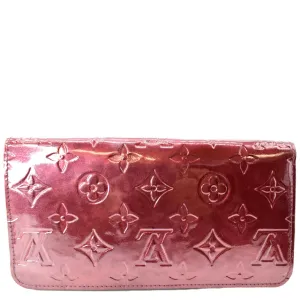 LOUIS VUITTON Monogram Vernis Zippy Wallet Amarante