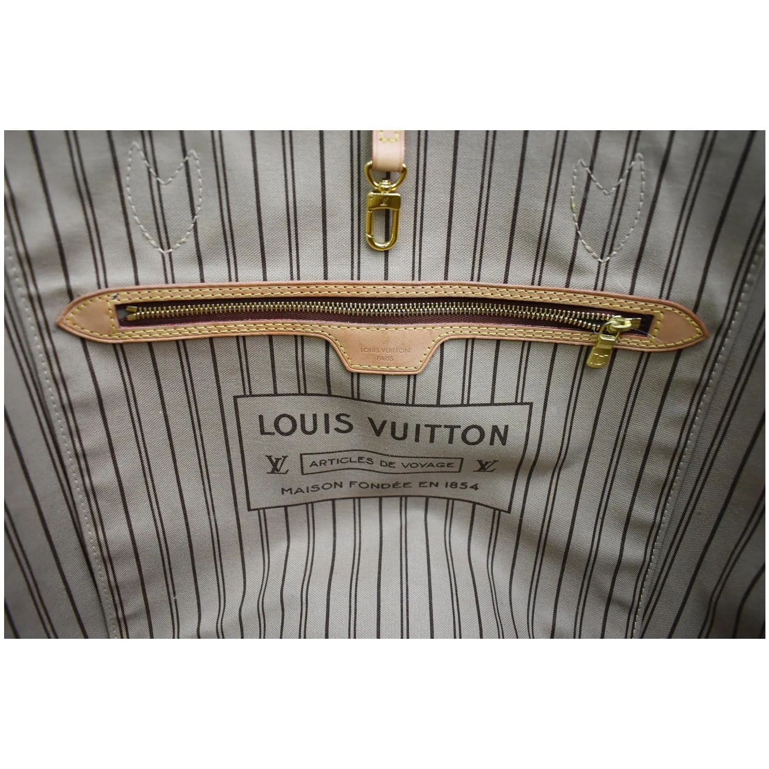LOUIS VUITTON Neverfull GM Monogram Canvas Tote Bag Brown