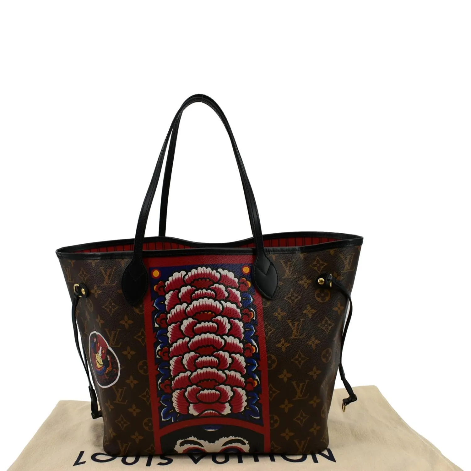 LOUIS VUITTON Neverfull Kabuki MM Monogram Canvas Tote Bag Brown