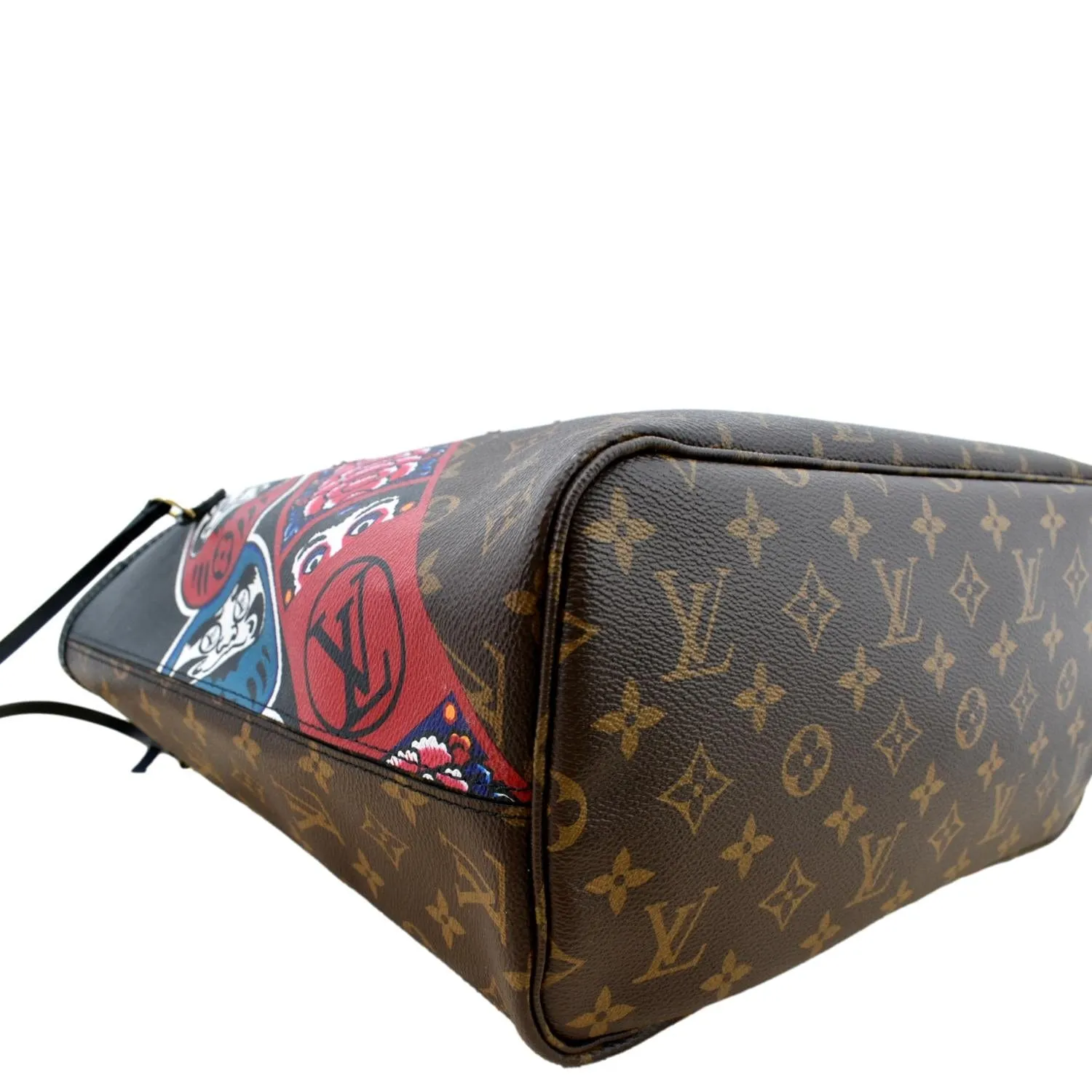 LOUIS VUITTON Neverfull Kabuki MM Monogram Canvas Tote Bag Brown