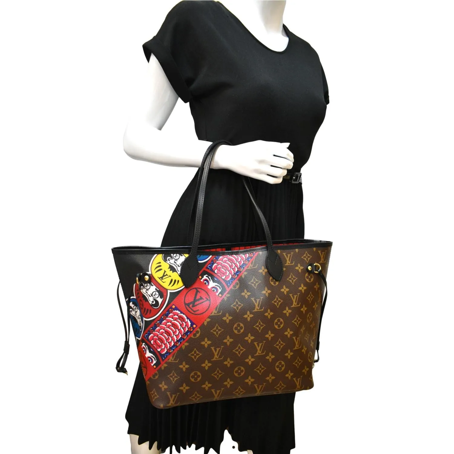 LOUIS VUITTON Neverfull Kabuki MM Monogram Canvas Tote Bag Brown
