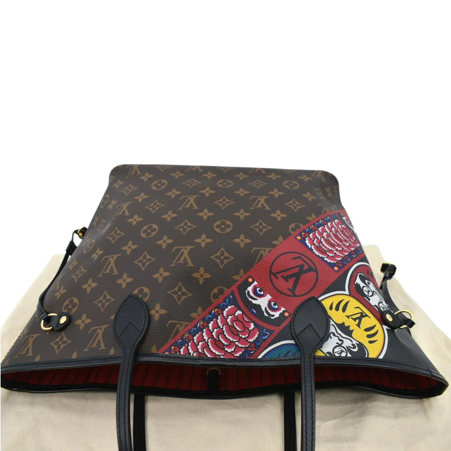 LOUIS VUITTON Neverfull Kabuki MM Monogram Canvas Tote Bag Brown