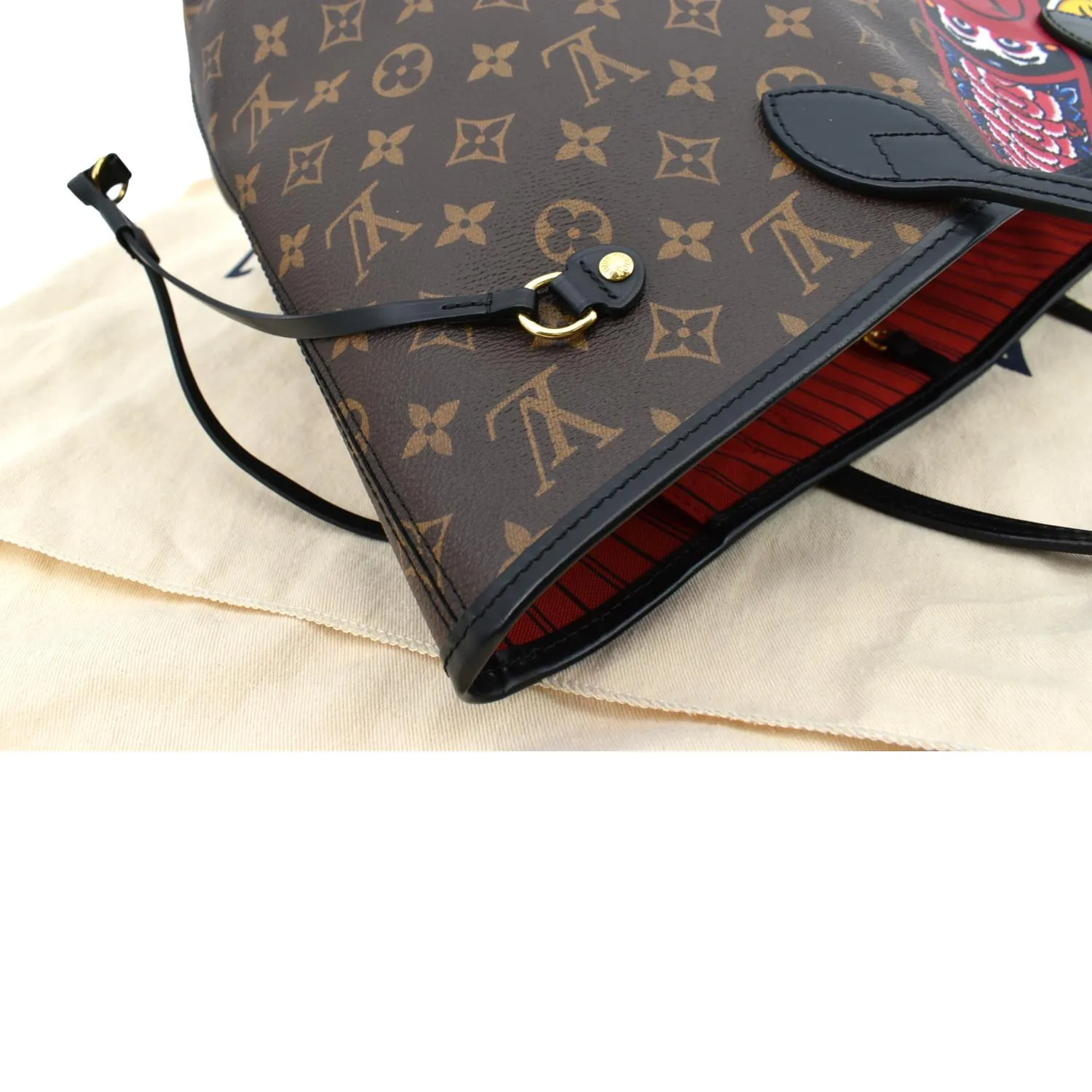 LOUIS VUITTON Neverfull Kabuki MM Monogram Canvas Tote Bag Brown