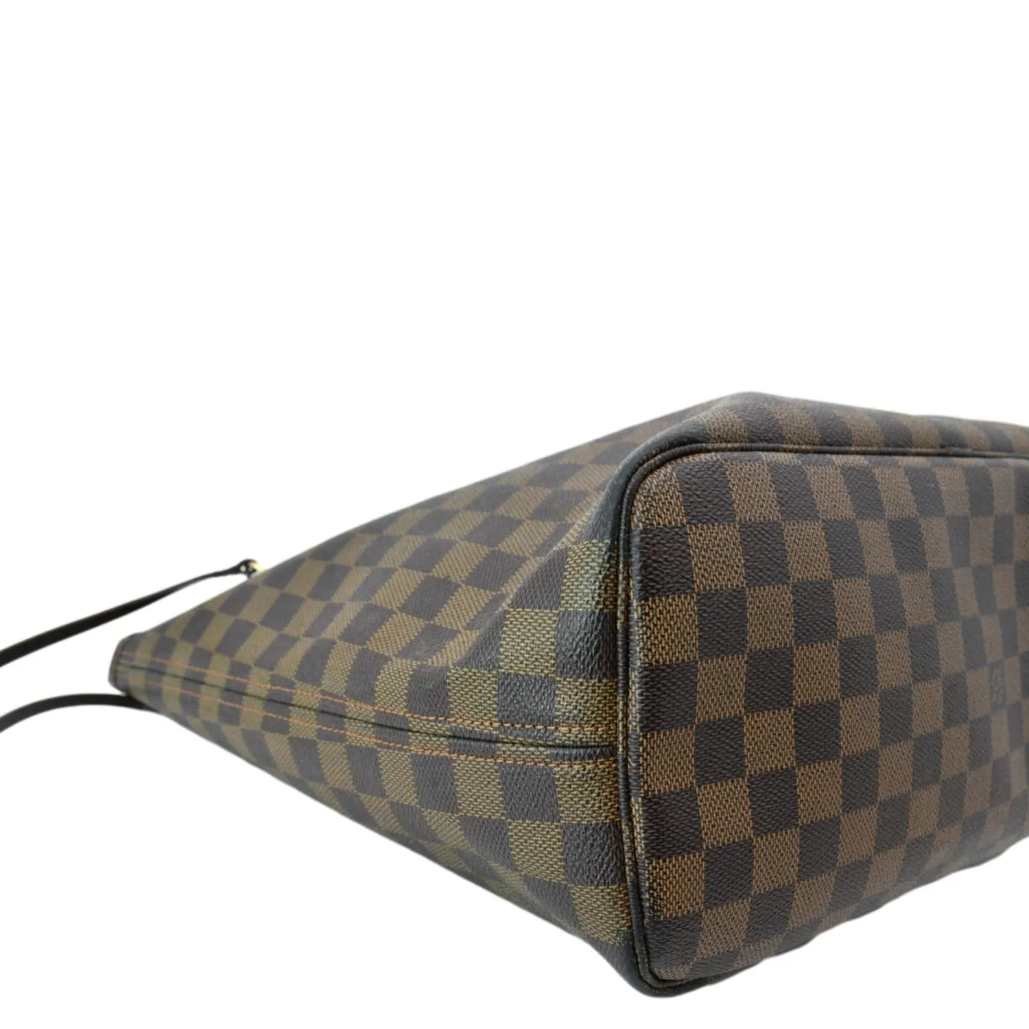 LOUIS VUITTON Neverfull MM Damier Ebene Shoulder Tote Bag Brown