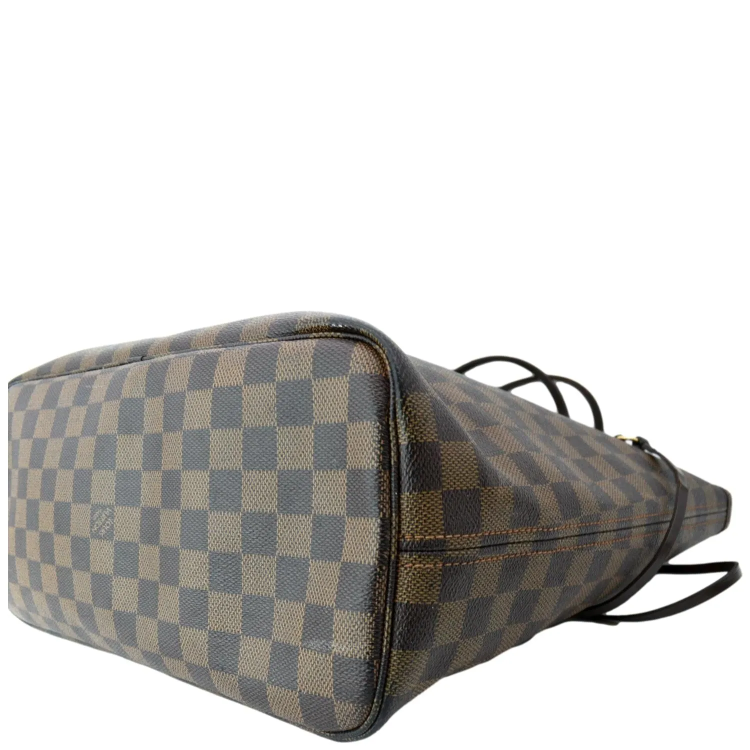 LOUIS VUITTON Neverfull MM Damier Ebene Shoulder Tote Bag Brown
