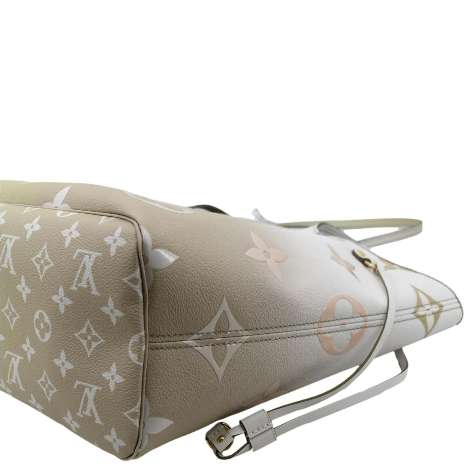 LOUIS VUITTON Neverfull MM Monogram Coated Canvas Tote Sunset Kaki