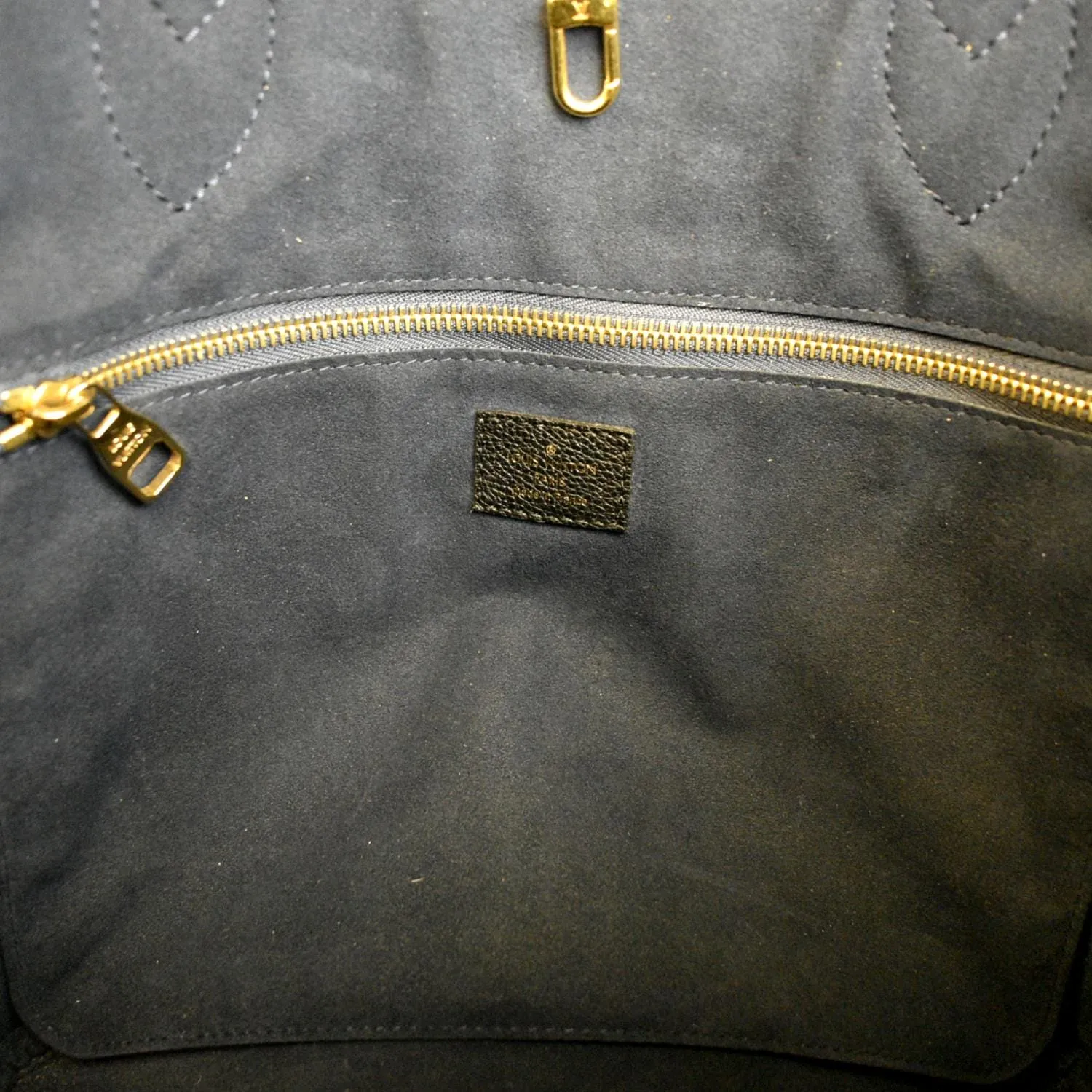 LOUIS VUITTON Neverfull MM Monogram Empreinte Tote Bag Black