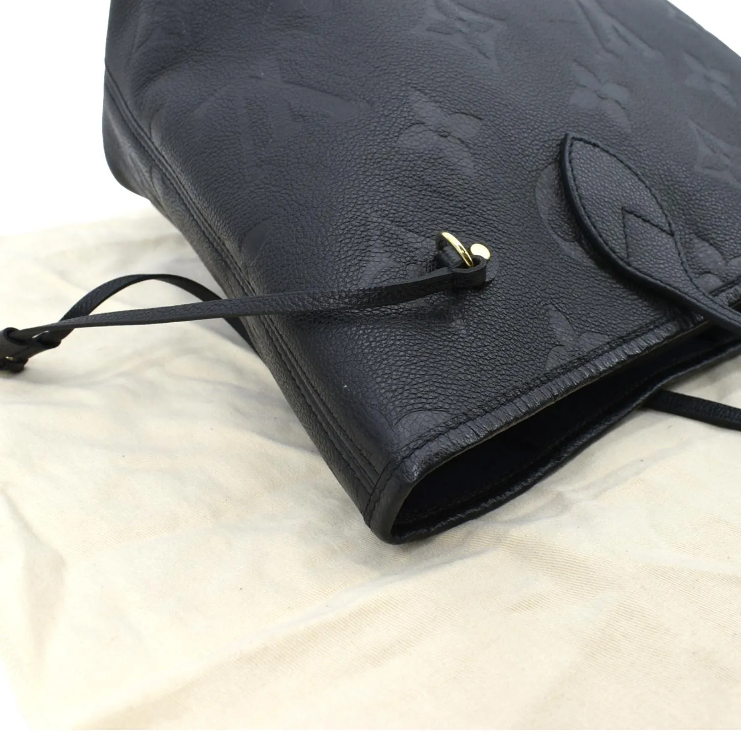 LOUIS VUITTON Neverfull MM Monogram Empreinte Tote Bag Black