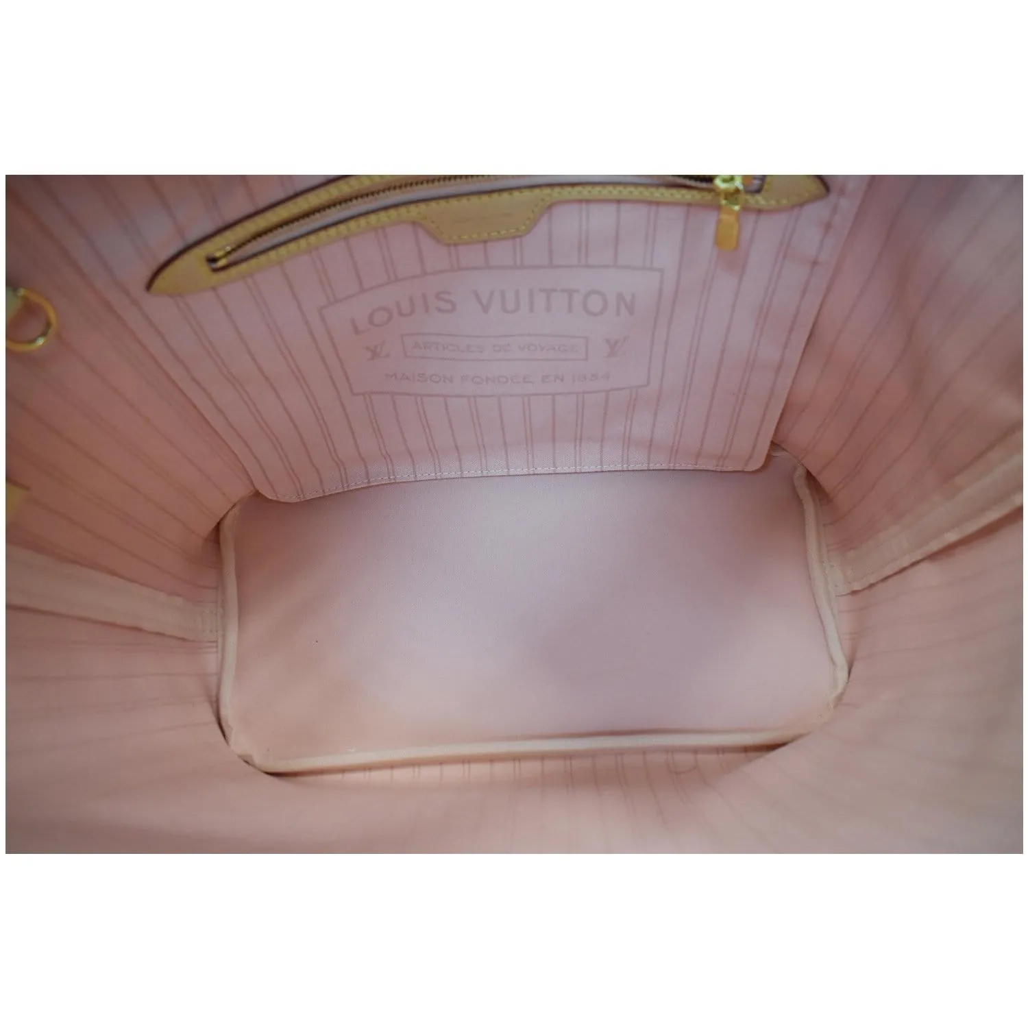 LOUIS VUITTON Neverfull MM Tahitienne Damier Azur Shoulder Bag Pink