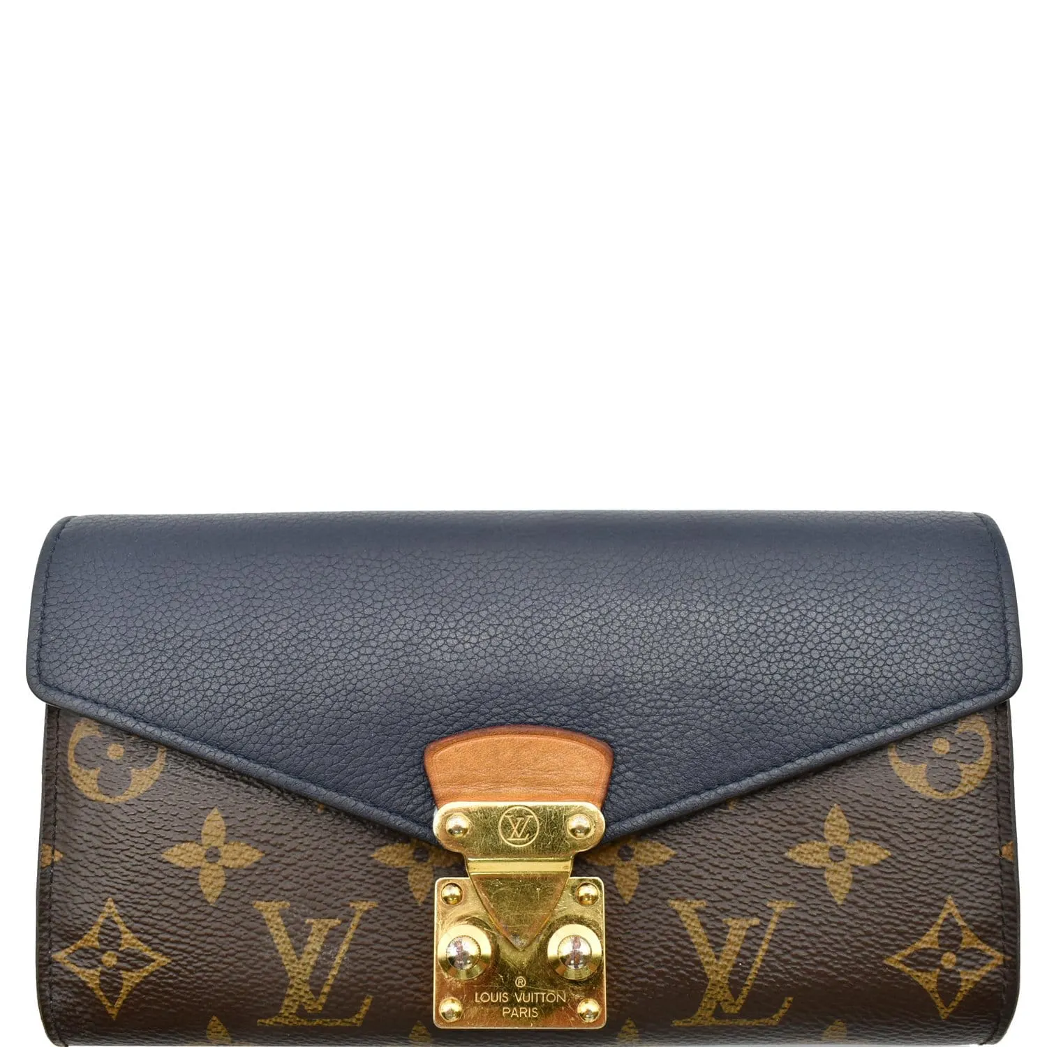 LOUIS VUITTON Pallas Monogram Canvas Pallas Wallet Black