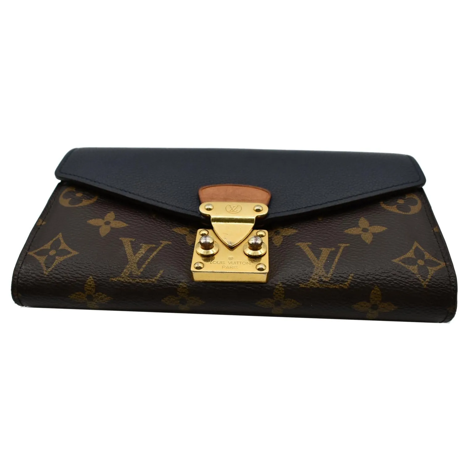 LOUIS VUITTON Pallas Monogram Canvas Pallas Wallet Black