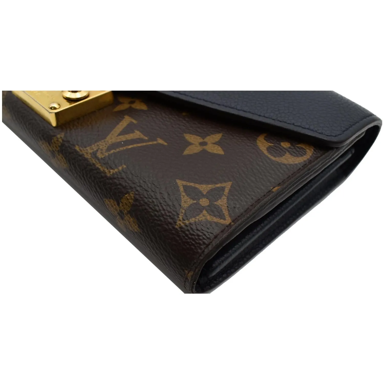 LOUIS VUITTON Pallas Monogram Canvas Pallas Wallet Black