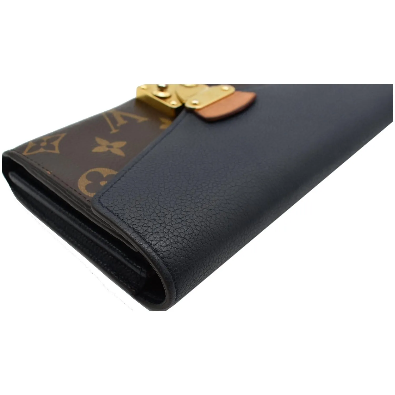 LOUIS VUITTON Pallas Monogram Canvas Pallas Wallet Black