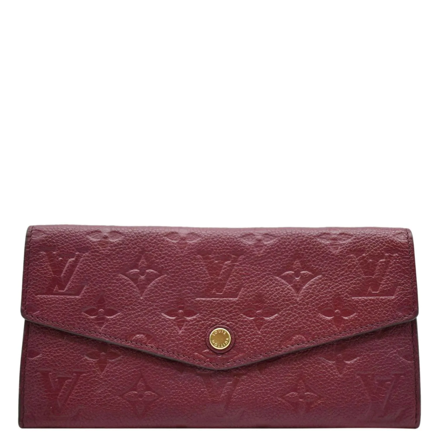 LOUIS VUITTON Sarah Monogram Empreinte Leather Wallet Aurore