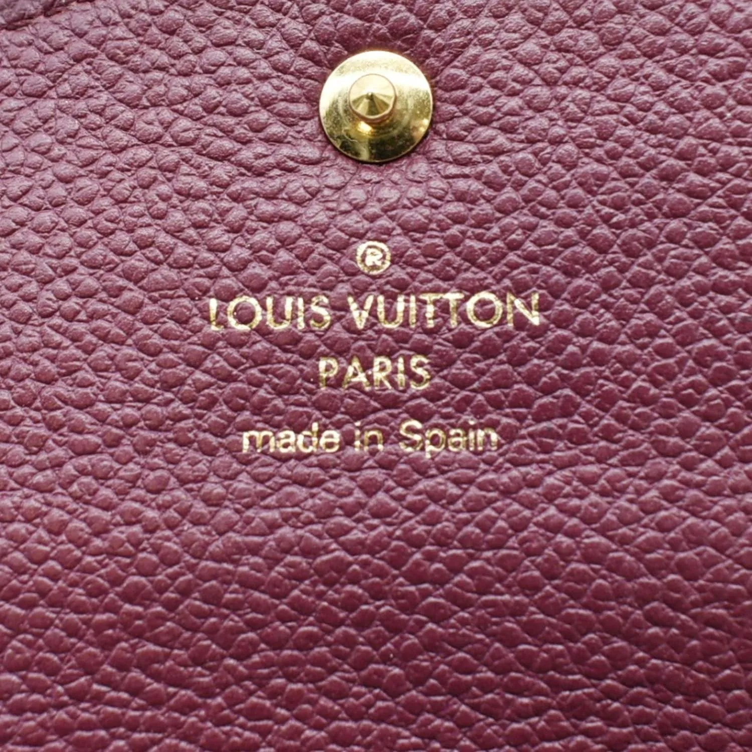 LOUIS VUITTON Sarah Monogram Empreinte Leather Wallet Aurore