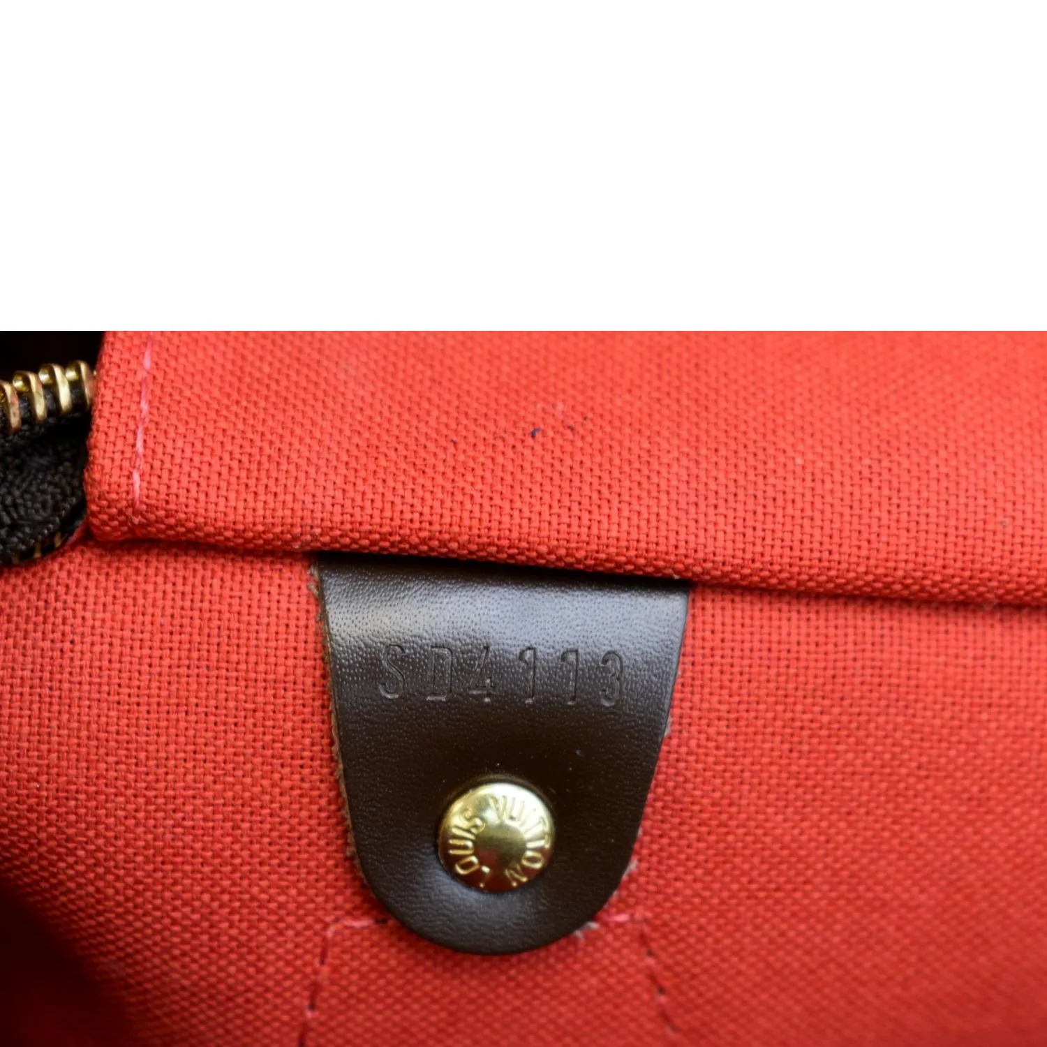 LOUIS VUITTON Speedy 35 Damier Ebene Satchel Bag Brown