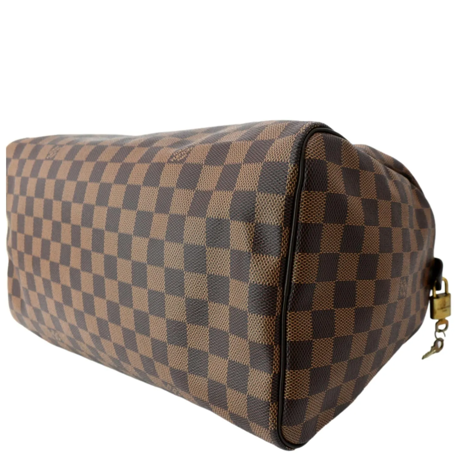 LOUIS VUITTON Speedy 35 Damier Ebene Satchel Bag Brown