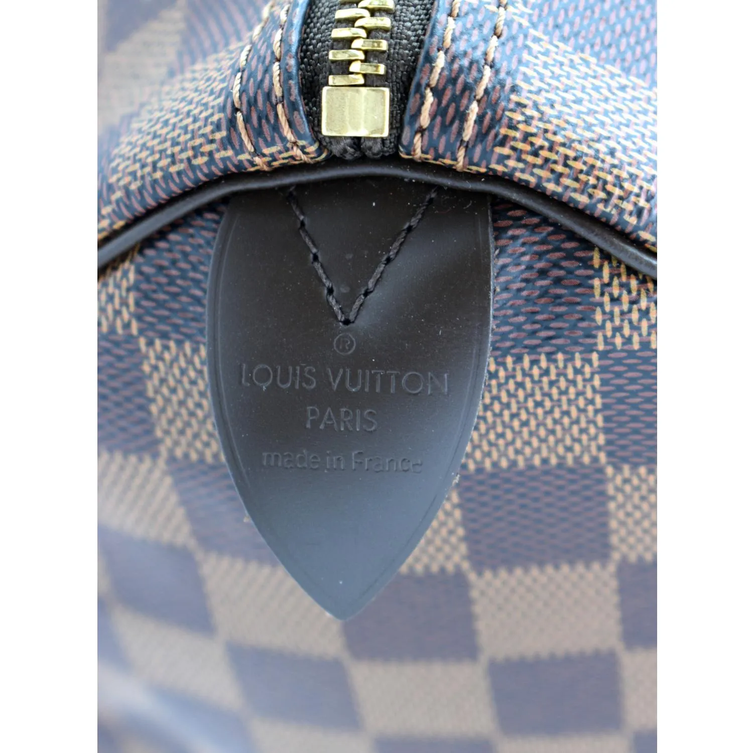 LOUIS VUITTON Speedy 35 Damier Ebene Satchel Bag Brown
