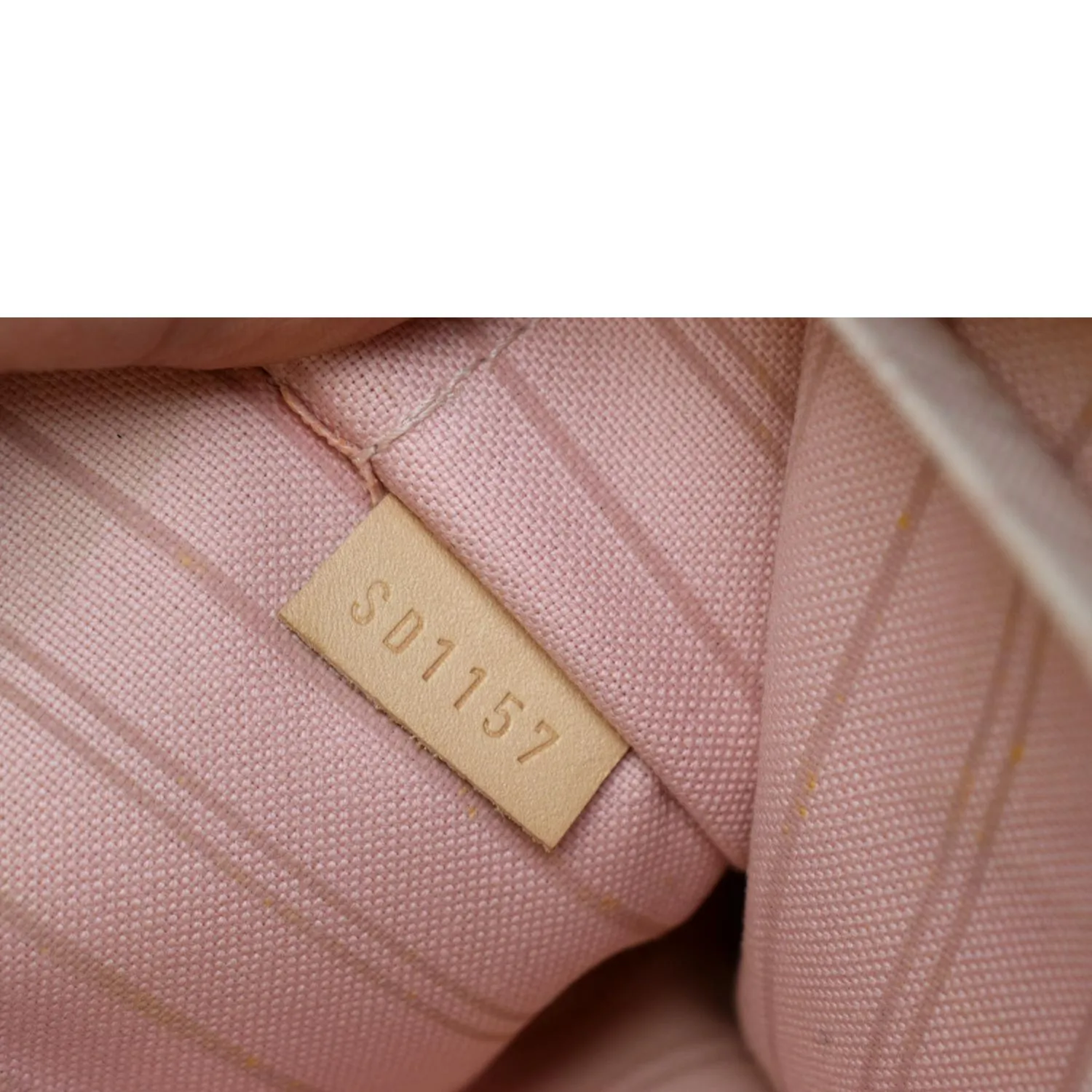 LOUIS VUITTON Tahitienne Pochette Wristlet Pouch Damier Azur Neverfull MM Pink