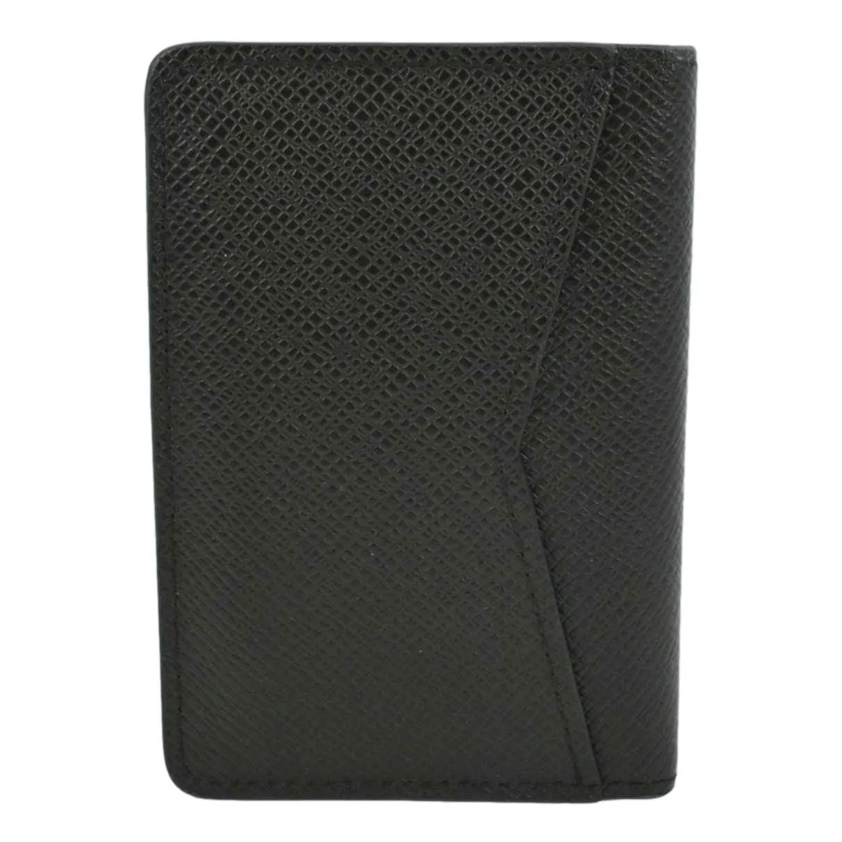LOUIS VUITTON Taiga Leather Pocket Organizer Zippy Wallet Black