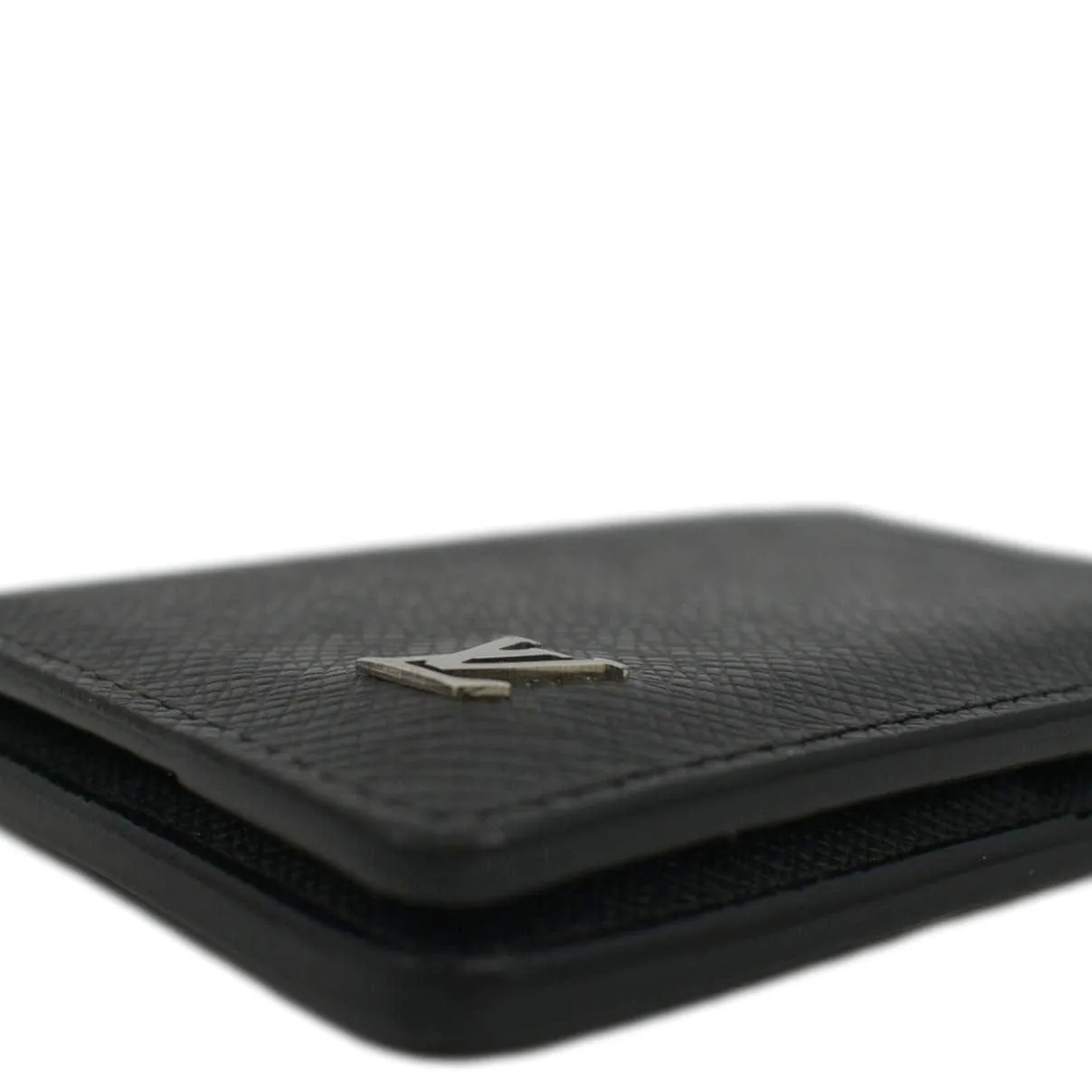 LOUIS VUITTON Taiga Leather Pocket Organizer Zippy Wallet Black