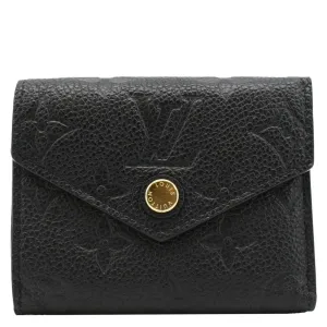 LOUIS VUITTON Victorine Monogram Empreinte Wallet Black