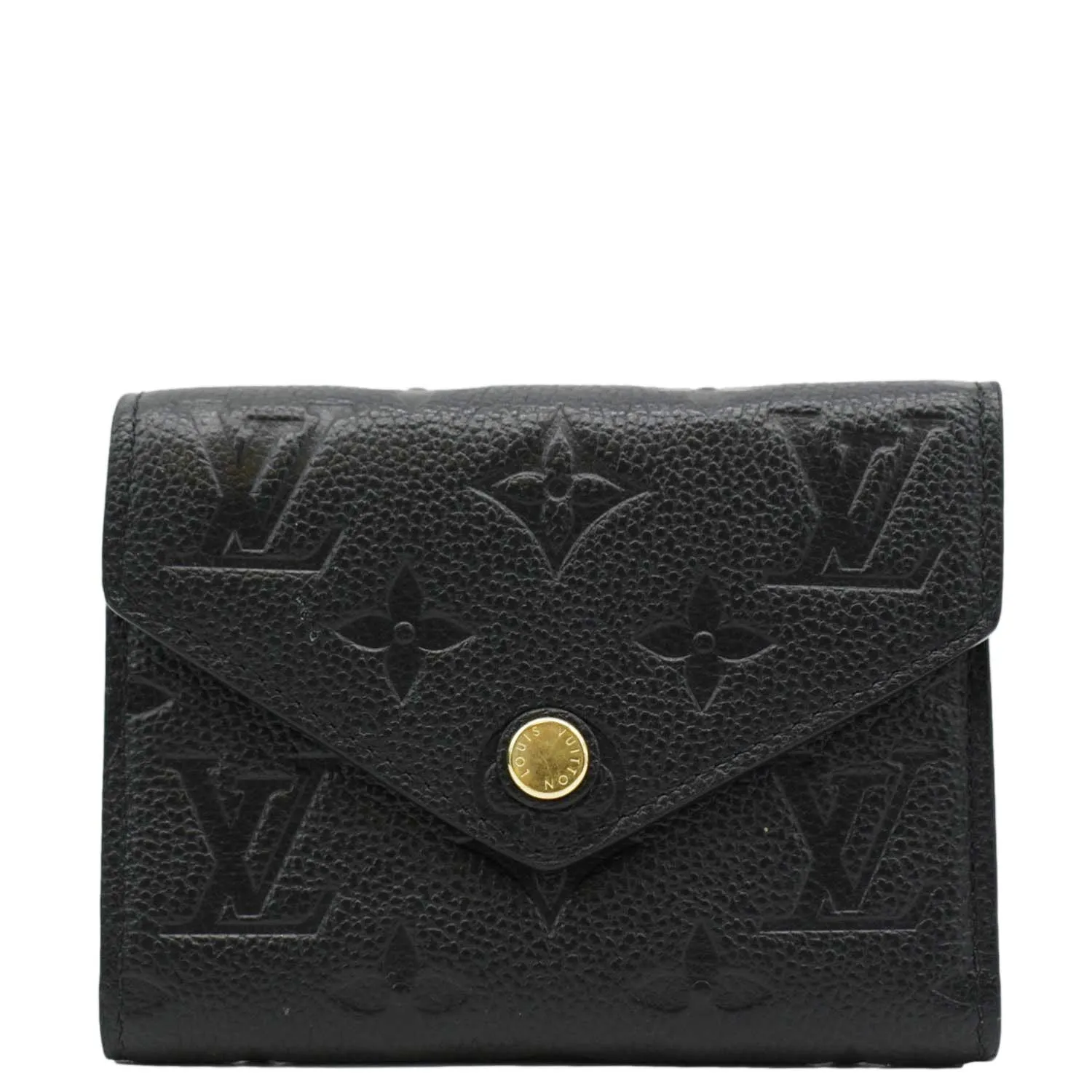 LOUIS VUITTON Victorine Monogram Empreinte Wallet Black