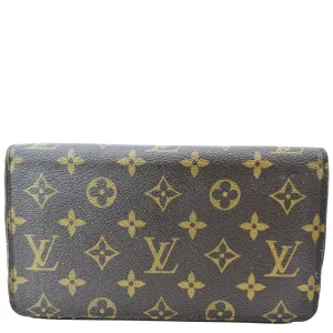 LOUIS VUITTON Zippy Organizer Monogram Canvas Wallet Brown