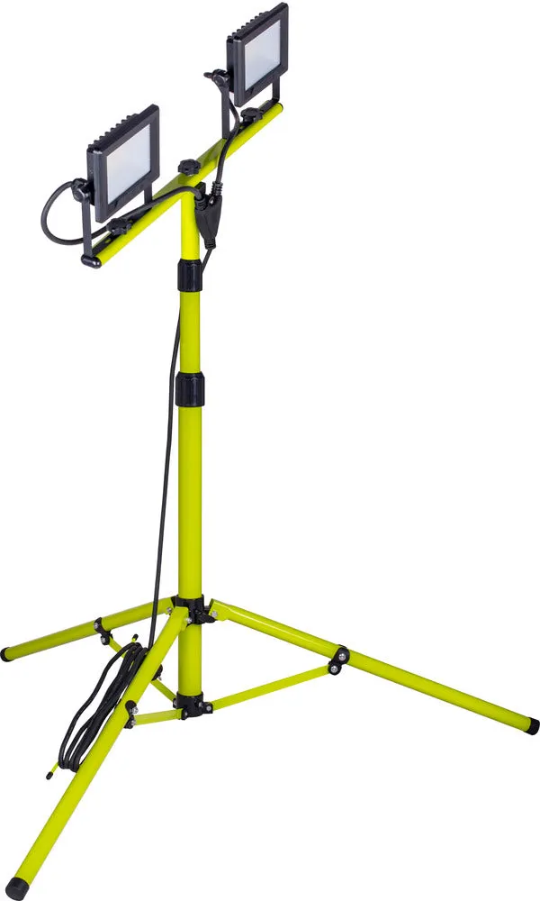 Luceco EFLDTT20B50 Eco Tripod  Black Twin 1600lm 2x20W 5000K - UK Plug