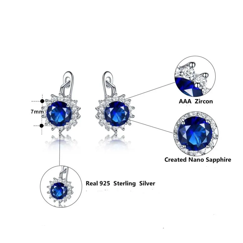 Luxe Blue Sapphire Stud Earrings