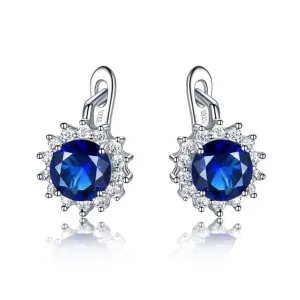 Luxe Blue Sapphire Stud Earrings