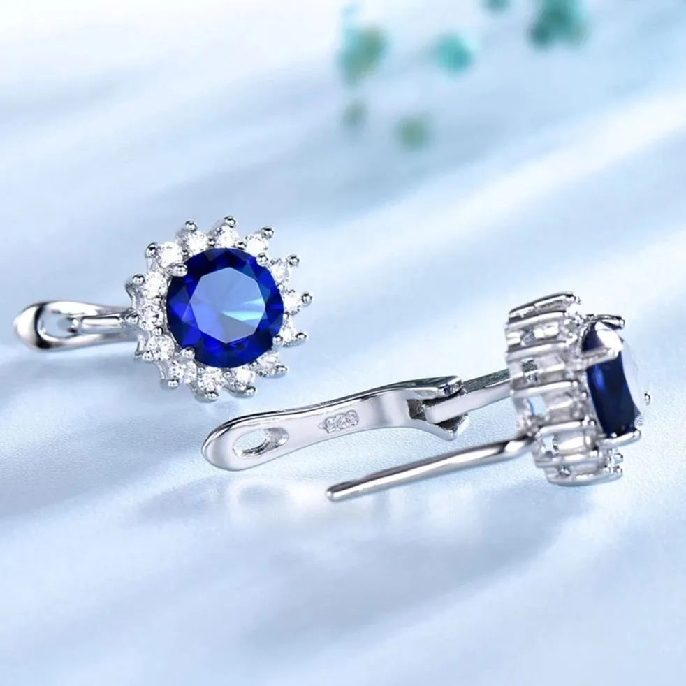 Luxe Blue Sapphire Stud Earrings