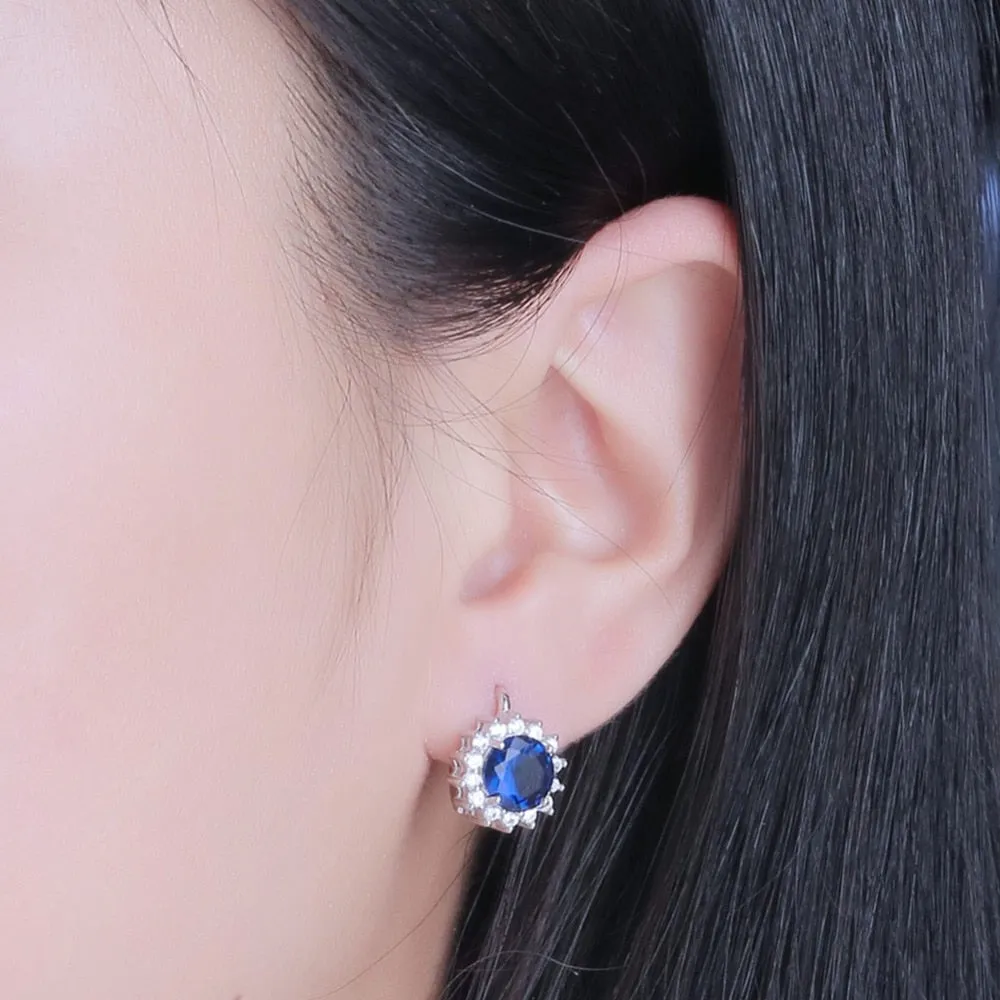Luxe Blue Sapphire Stud Earrings