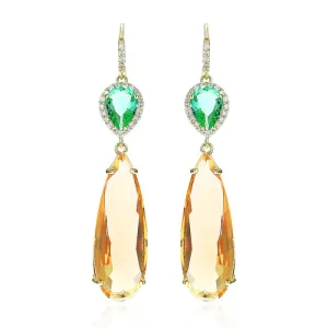 Luxe Teardrop Crystal Earrings