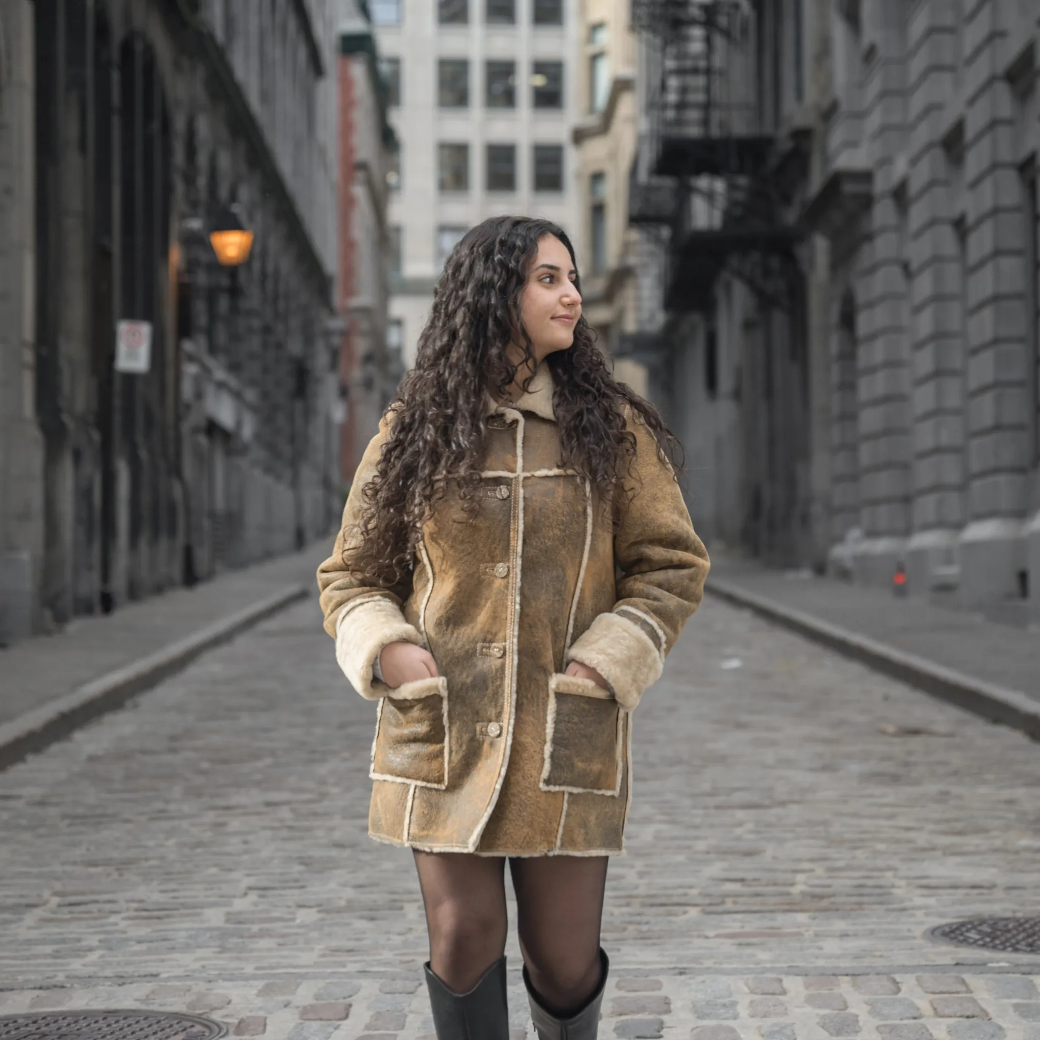 Luxurious 100% Lamb Shearling Coat