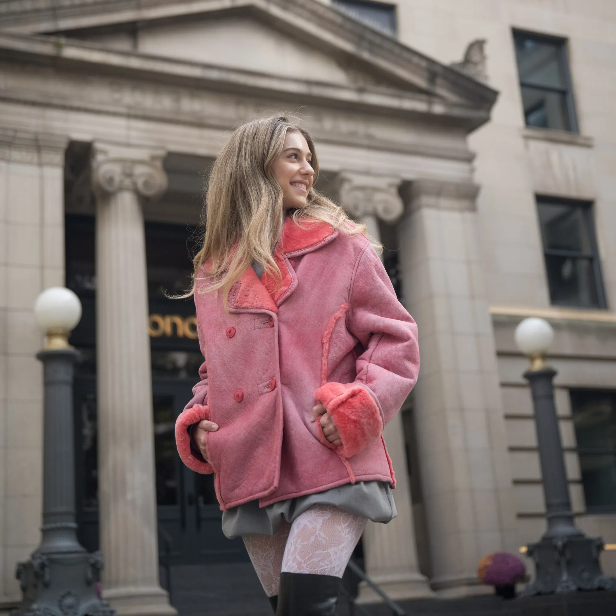 Luxurious 100% Lamb Shearling Coat
