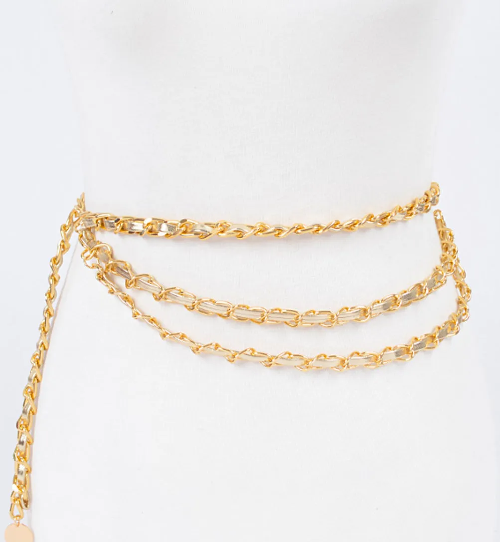 Luxurious chain belt