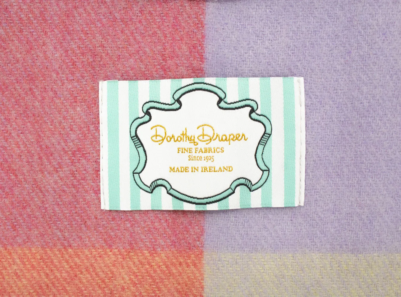 Luxurious Lambswool Cape - Pink/ Gray/ Yellow