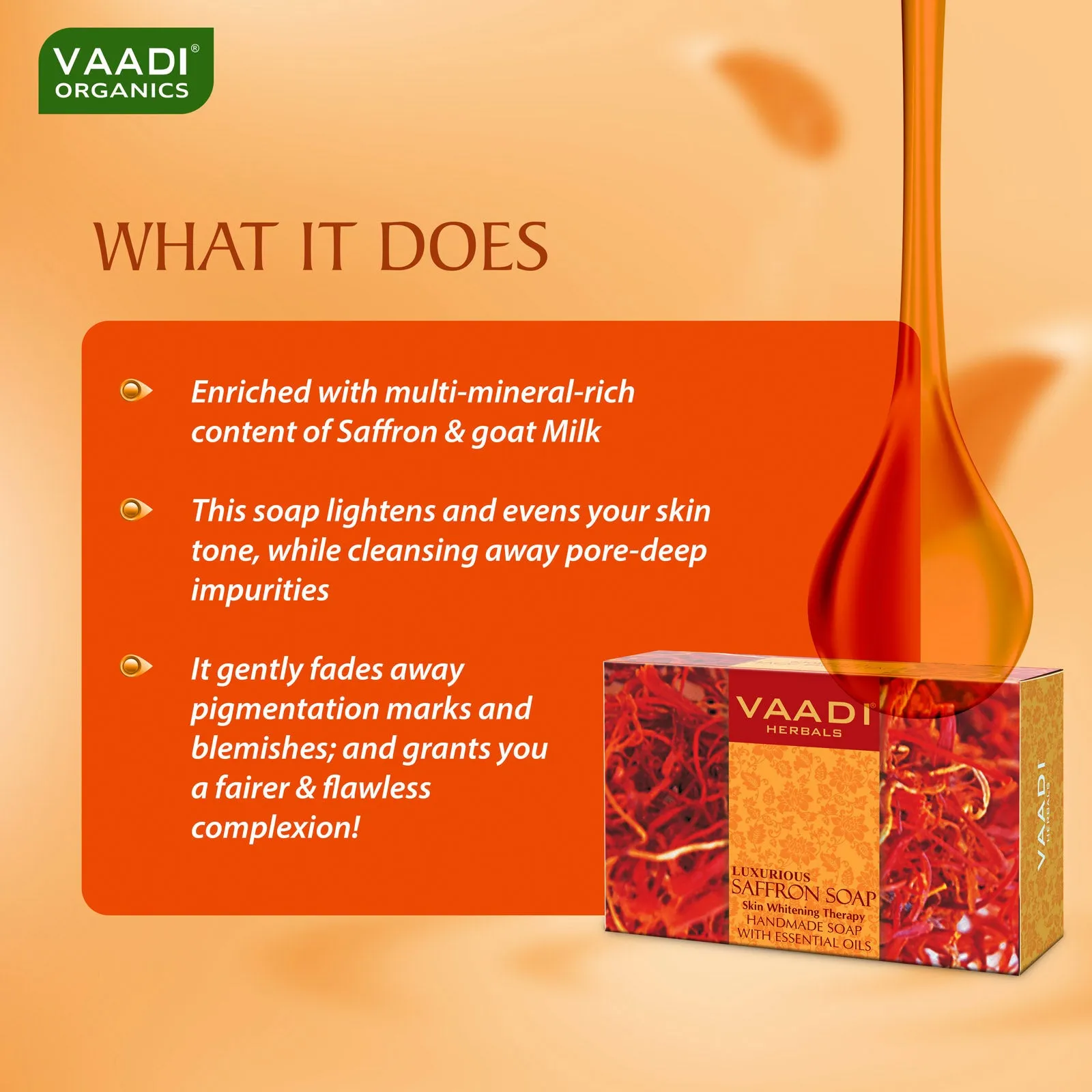 Luxurious Saffron Soap - Skin Whitening Therapy (75 gms)