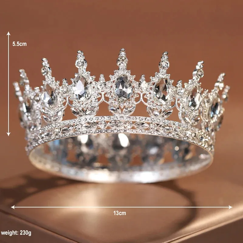 Luxurious Silver Wedding Crown for Pageants