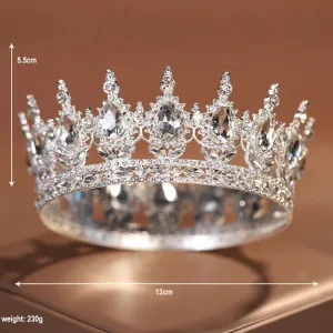 Luxurious Silver Wedding Crown for Pageants