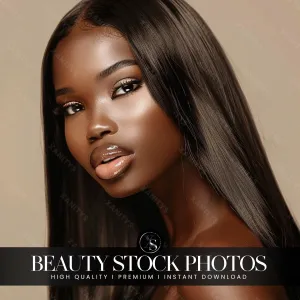 Luxurious Straight Hair Stock Photo