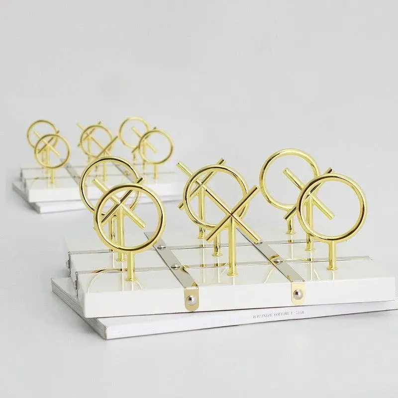 Luxurious XO Tic Tac Marble and Brass Board