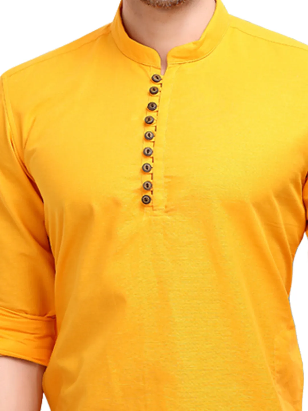 Magnificient Mustard Hue Minimal Kurta Design