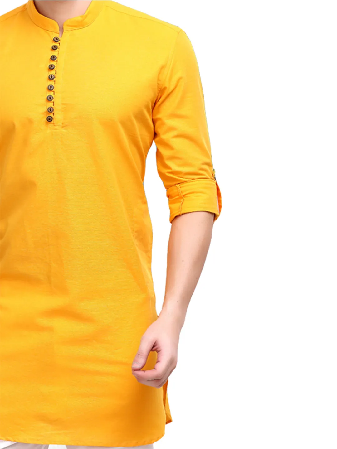 Magnificient Mustard Hue Minimal Kurta Design