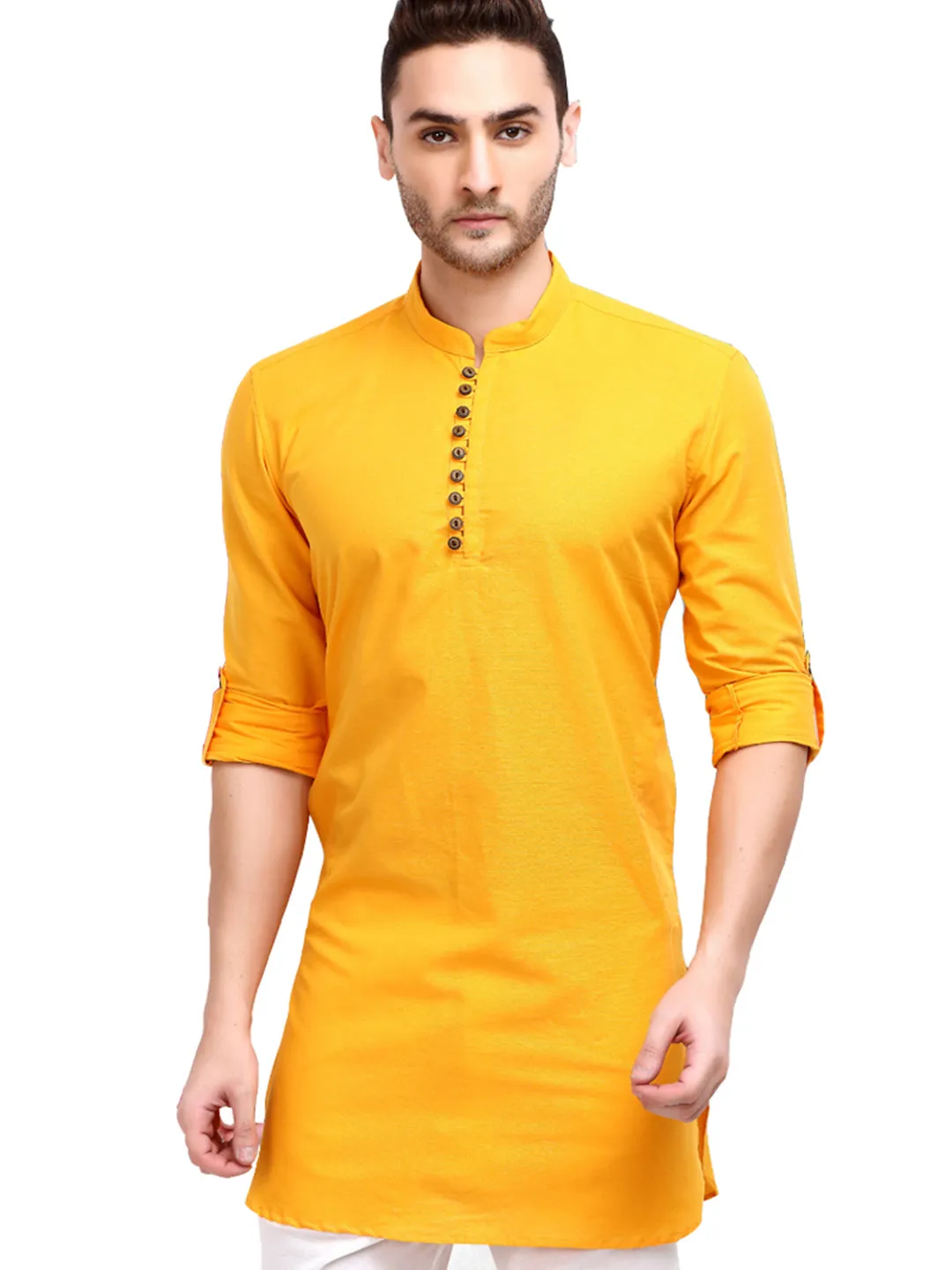 Magnificient Mustard Hue Minimal Kurta Design