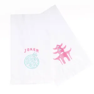 Mahjong Embroidered Bar Towel Set