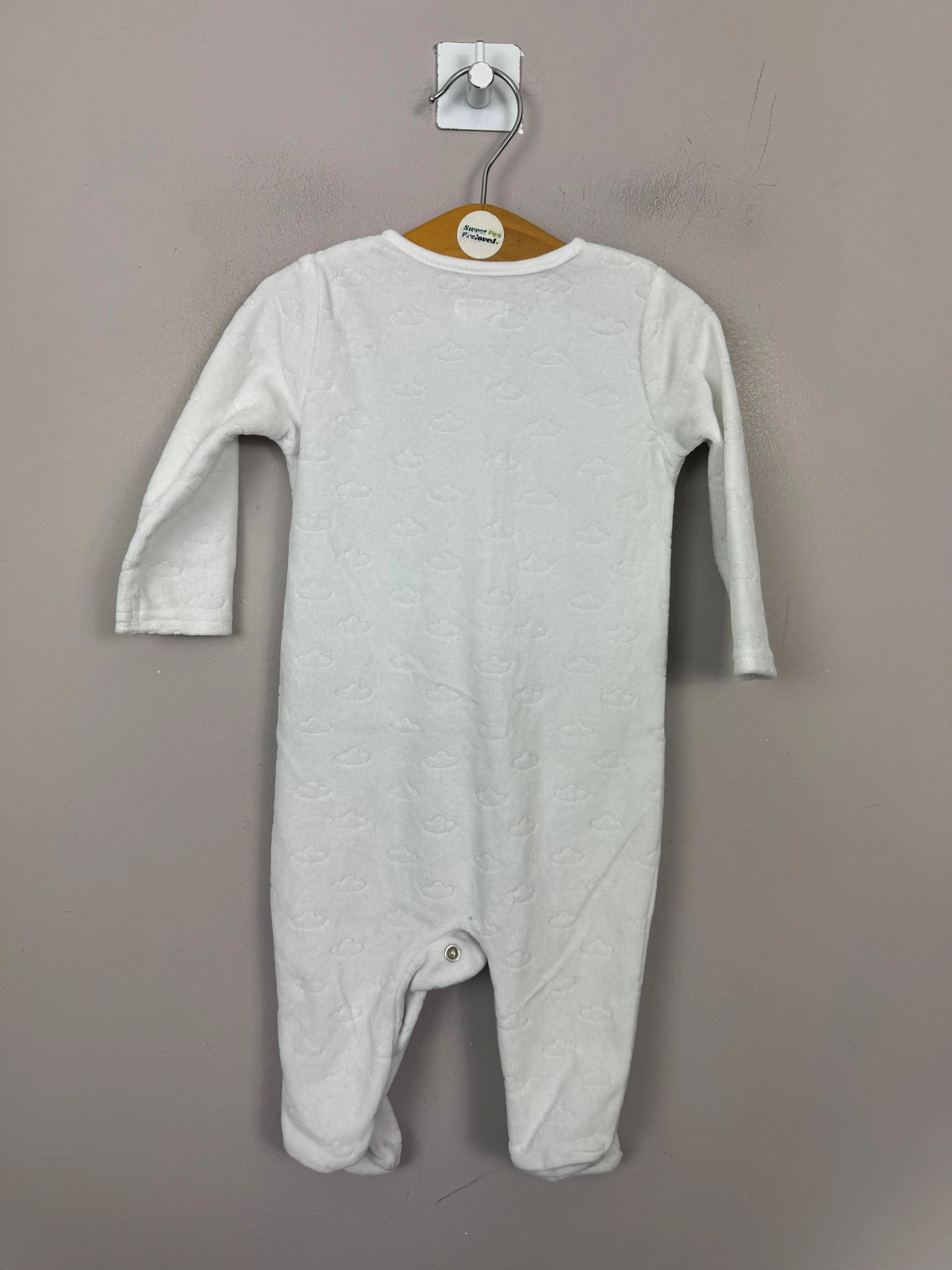 Mamas & Papas Cloud Velour Sleepsuit 3-6m